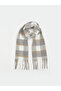 Rmz Gi̇yi̇m Farki̇yla Checkered Embroidered Women's Scarf - 2