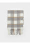 Rmz Gi̇yi̇m Farki̇yla Checkered Embroidered Women's Scarf - 3