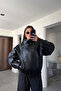 Faux Leather Special Series Biker Jacket - Black - 4