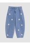 Alita City Lcw Kids Indigo Floral Embroidered Barrel Fit Girls' Jean Pants with a Difference