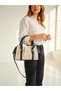 Multi-Compartment Women's Hand and Shoulder Bag with Divider Detail - 2