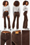 Flare Leg High Waist Corduroy Trousers - 5