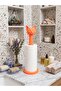 Orange Adjustable Paper Towel Holder & Napkin Holder with Cat Figure – Decorative Figurine - 4