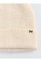 Two Mt Shop Quality Lcw Accessories Beige Knitwear Embroidered Women's Beanie - 2