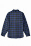 Blue Black Plaid Oversized Lumberjack Shirt - 4