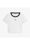 Essential Ribbed Baby Women's White T-Shirt - 4