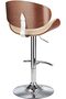 Modern Hudson Bar Stool in Cream with Walnut Legs Stylish Kitchen Counter Height Chair for Home or Commercial Use - 5