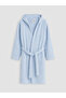 Alita City Lcw Home Blue Plain Children's Bathrobe with a Difference
