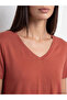 Alita City Red Combed Cotton Plain Standard & Regular Short Sleeve Women's T-Shirt with a Difference - 3