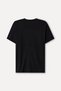 Women's Black Modal Blend Crew Neck T-Shirt - 2