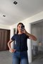New Season Sequined Double Athlete Knitwear Set - Dark Blue - 4