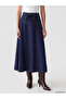 Rmz Gi̇yi̇m Farkiyla Belted A-Line Jean Skirt - 3