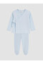 Rmz Gi̇yi̇m Farkiyla Double-Breasted Roba Collar Baby Girl Set - 2