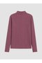 Alita City Lcw Kids Pink Turtleneck Girls Ribbed T-Shirt with a Difference - 3