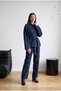 Women's Belted Denim Jacket and Pants Set