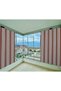 Balcony Curtain with Laces Brown Thin Stripes 580 X 200