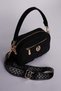 Black Woven Strap Quilted Cross Shoulder Bag - 2