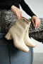 Zrcb1 - Premium Quality Zippered Thick Heeled Women's Boots Beige - 2