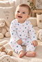 Organic 100% Cotton Newborn Baby Long Sleeve Romper - 2
