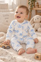 Organic 100% Cotton Newborn Baby Long Sleeve Romper