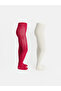 Rmz Gi̇yi̇m Farkiyla Girls' Pantyhose 2-Pack