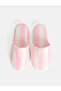 Esvab • Modern & Distinctive Striped Embroidered Women's Towel House Slippers - 5