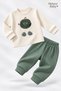 Baby Set with Cute Pumpkin Figure, 2-Piece Top and Bottom Set, Seasonal, 3, 6, 9, 12 Months - 3