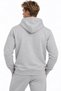 3 Thread Men's Hooded Kangaroo Pocket Sweat Soft Puff Fabric Black Smoked Brown Stone Gray - 3