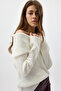 Boat Neck Long Sleeve Sweater - 2