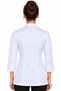 Gabardine Fabric Long Sleeve White Fold-Over Cuff Professional Long Length Women's Chef Jacket - 6