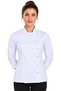 Alpaca Fabric Long Sleeves White and Black Folding Cuff Professional Women's Cook Jacket Chef Uniform - 3