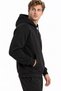 3 Thread Men's Hooded Kangaroo Pocket Sweat Soft Puff Fabric Black Smoked Brown Stone Gray - 2