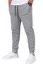 Set of 3 Unisex Rain Pattern Regular Fit Ribbed Leg Black, Gray, Navy Blue, Colored Sweatpants, Sports Sweatpants - 6
