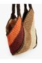 Multicolored Knitted Straw Shoulder Bag - X Melis Ağazat - 4