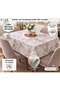 Tablecloth -Fiesta Lux Pvc Fiber Waterproof Modern Pattern Kitchen and Dining Table Cover. - 3