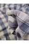 Light Blue Navy Blue Plaid Jacquard Interlock Fabric Cardigan & Sweater Width: 140cm - 6
