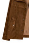 Valencia Women's Camel A-Form Suede Leather Jacket 26Wgd570810 - 7