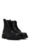 Women's Black Zippered Boots Wf230002Sv - 2