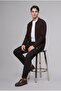 Standard Fit Polo Collar Basic Zippered Knitwear Cardigan D3592Ax26Au - 6