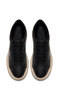 Men's Black Lace-Up Thick-Soled Leather Sneaker Wm837001Df - 4