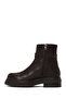 Women's Brown Zippered Printed Leather Boots Wf190050Dk - 3