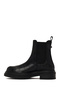 Women's Black Thick-Soled Leather Chelsea Boots Wf190051Dv - 3