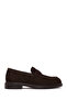 Black Men's Brown Suede Leather Loafer Wm680029Ds