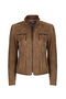 Sybil Women's Mink Short Suede Leather Jacket 26Wge570710