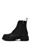 Women's Black Zippered Boots Wf230002Sv - 3
