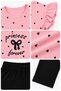 Girls' Princess Printed Heart Pattern Ruffle T-Shirt and Capri Leggings 2-Piece Set 1-3 Years - 3