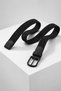 Unisex Black Flexible Braided Belt 3.5 cm - Sporty Design