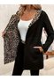 Women's Long Sleeve Hooded Double-Sided Pocket Lace-Up Zippered Viscose Two Thread Jacket - 2