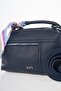 Scarf Detailed Hand and Shoulder Bag Navy Blue - 5