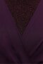 Silvery Chiffon Long Evening Dress - Plum - 5